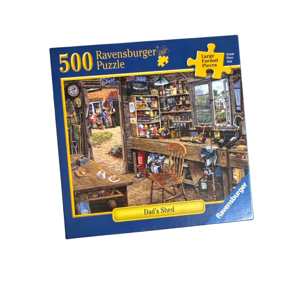 Ravensburger Dad's Shed 500 Piece Jigsaw Puzzle large format Complete 2010